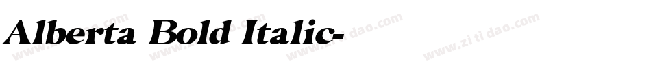 Alberta Bold Italic字体转换